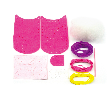 Set de cusut DIY - decoratiune topper pentru creion - Bufnita [2]