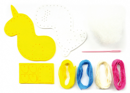 Set de cusut DIY - decoratiune topper pentru creion - Unicorn [4]