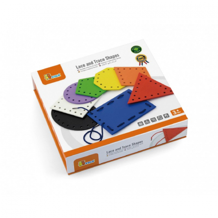 Jucarii de Indemanare - Set de cusut - forme geometrice din lemn, Viga