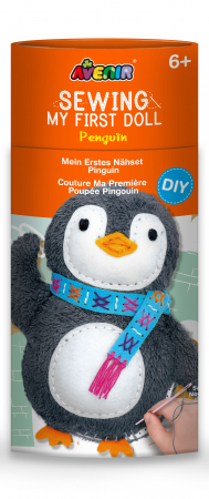 Cadouri Fete - Set de cusut Prima Mea Papusa, Pinguin