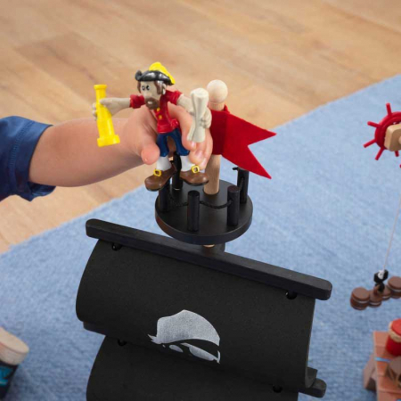 Set de joaca din lemn cu Casuta si Nava Golful Piratului [5]