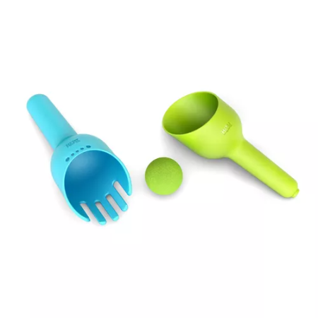 Set de plaja 2 in 1 RakBi, lopatica si grebla cu minge, Turcoaz, BiBio [1]