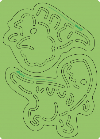 Set de razuit cu sabloane -Dinozauri [7]