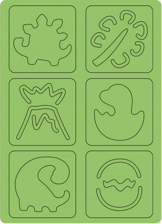 Set de razuit cu sabloane -Dinozauri [4]