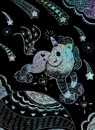 Set de razuit cu sabloane - Unicorni [1]