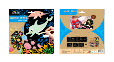 Set de razuit Scratch Junior - Prietenii mei marini [5]