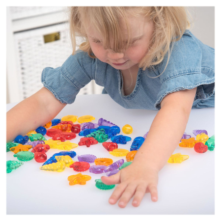 Set de sortare, Scoici translucide colorate, 72 piese [2]