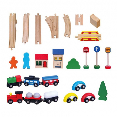 Vehicule - Set de trenulete din 49 de piese