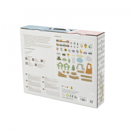 Set de trenulete din 90 de piese, PolarB Viga [3]