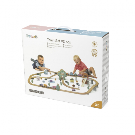 Set de trenulete din 90 de piese, PolarB Viga [2]