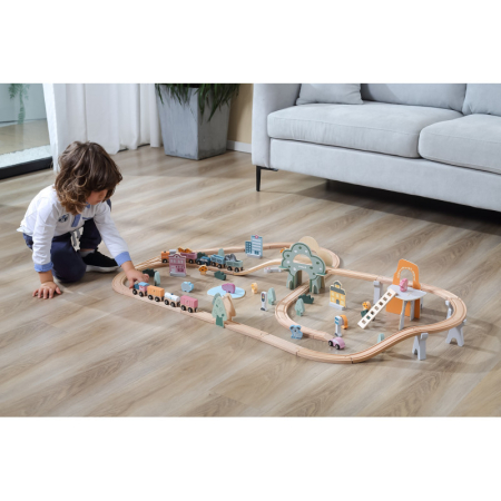 Set de trenulete din 90 de piese, PolarB Viga [4]