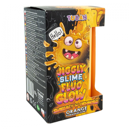 Cadouri copii Craciun - Set DIY experimente JIGGLY SLIME FLUO GLOW – PORTOCALIU 430 g