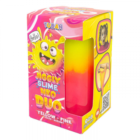 Cadouri copii Craciun - Set DIY experimente JIGGLY SLIME NEO DUO, GALBEN-ROZ