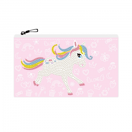 Penare si ghiozdane - Set DYI creativ - portofel Unicorn, pictura cu diamante