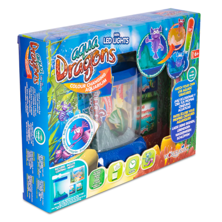 Experimente - Set educativ STEM - AQUA DRAGONS   Habitat Deluxe in culori schimbatoare si LED-uri