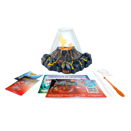 Set educativ STEM - AQUA DRAGONS® Habitat VULCAN cu lava - acvariu cu LED si Aqua Dragons rosii [2]