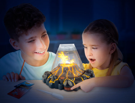 Set educativ STEM - AQUA DRAGONS® Habitat VULCAN cu lava - acvariu cu LED si Aqua Dragons rosii [7]