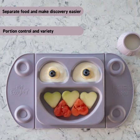 Set farfurie diversificare & gentuta gustare (sand/mauve) [3]