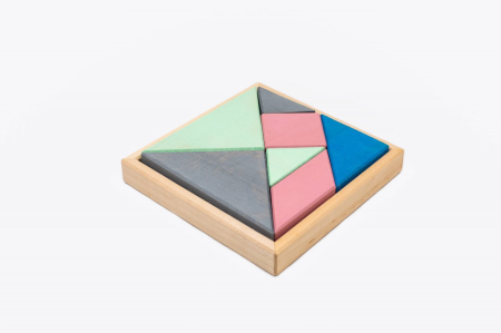 Sortatoare si stivuitoare - Set handmade Marc toys, Tangram Verde