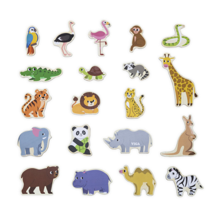Set magnetic Animale salbatice din lemn (20 piese), Viga [1]