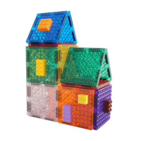 Set magnetic de construit Brick Tiles 16 piese, Cleverclixx [2]