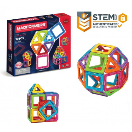 Jucarii 3-5 ani - Set magnetic de construit- Magformers, 30 piese