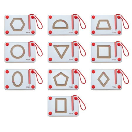 Forme si culori - Set magnetic de scriere - Forme geometrice, Viga