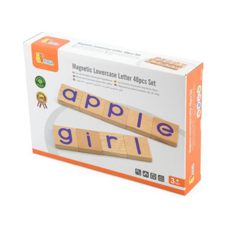Jucarii Lingvistice - Set magnetic litere mici 40 buc, Viga