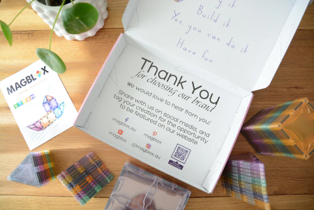 Set magnetic Magblox - 66 piese magnetice de constructie PASTEL transparente [5]