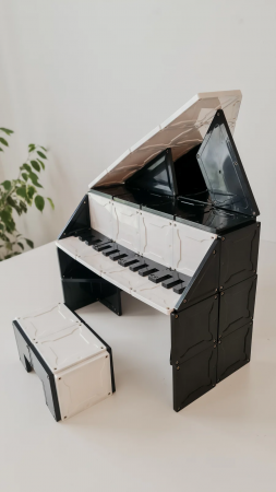 Set magnetic Magblox - 92 piese magnetice de constructie Monocrom Alb&Negru [1]