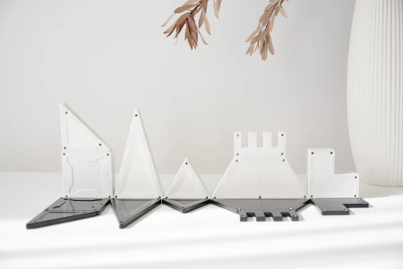 Set magnetic Magblox - 92 piese magnetice de constructie Monocrom Alb&Negru [4]