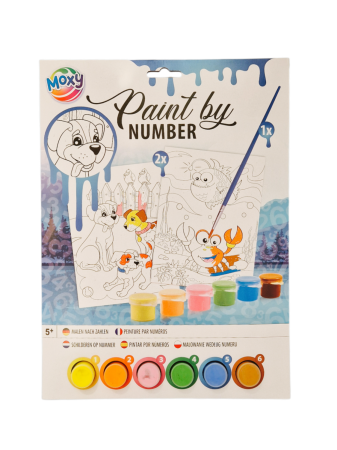 Lucru Manual - Set pictura pe numere - Catelusi & lumea acvatica
