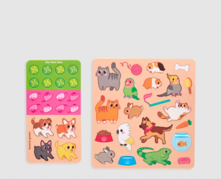 Set planse si jocuri cu abtibilduri repozitionabile - Animale prietenoase [6]