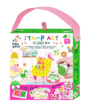 Cadouri Fete - Set portabil de ștampile Haku Yoka - Animalutele mele dragi