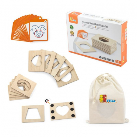 Set sabloane magnetice, 12 buc, Viga [6]
