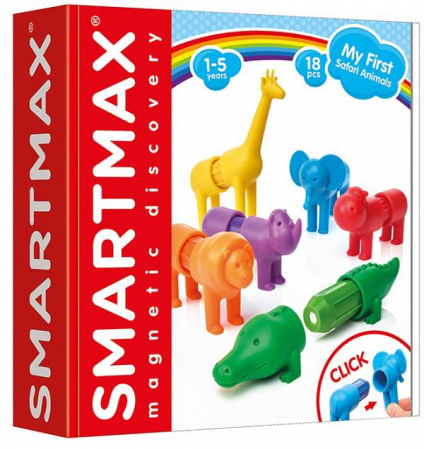 Jucarii Magnetice - SMARTMAX MY FIRST SAFARI ANIMALS, 2-3 ani +