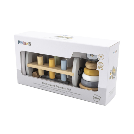 Jucarii de rol - Set stivuitor si mini banc cu ciocan, Pinguin, PolarB Viga