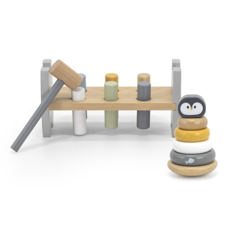 Set stivuitor si mini banc cu ciocan, Pinguin, PolarB Viga [2]