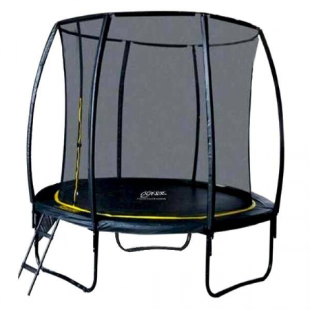 Set trambulina 244 cm cu plasa si scarita Ookee Jump Carbon [2]