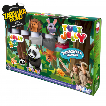 Jucării științifice și experimente - SET TUBI JELLY (gel modelator) cu 6 culori ,   ANIMALE
