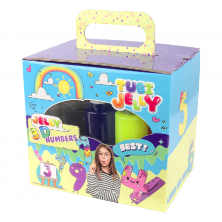 Cadouri copii Craciun - SET TUBI JELLY (gel modelator) cu 6 culori si acvariu mic – NUMERE