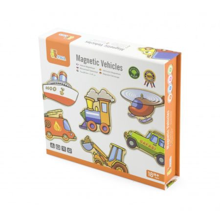 Set vehicule magnetice din lemn [4]