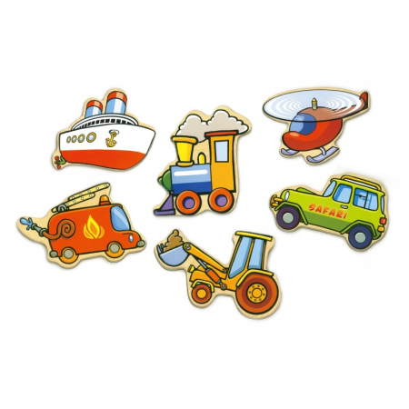 Set vehicule magnetice din lemn [1]