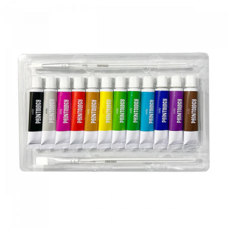 Set vopsele acrilice Paintology, 12 culori clasice si 2 pensule [3]