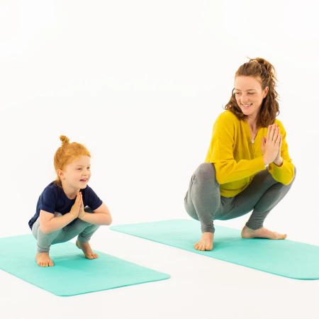 Set Yoga Mama-Copil, saltele asortate si carduri incluse - Earth, turcoaz [4]