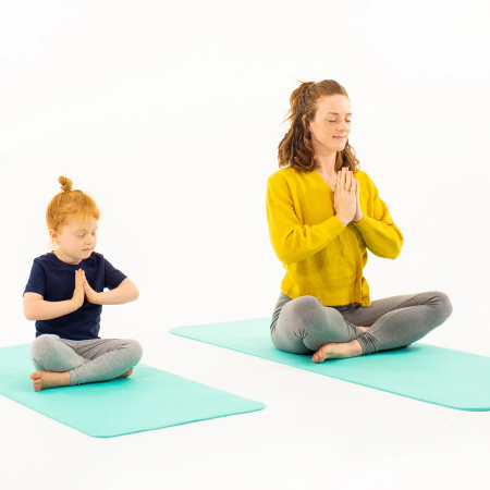 Set Yoga Mama-Copil, saltele asortate si carduri incluse - Earth, turcoaz [7]