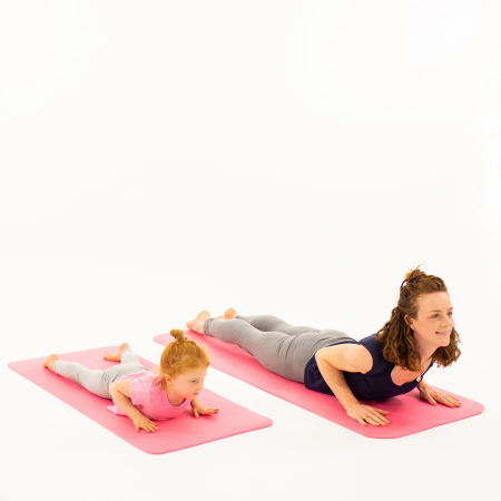 Set Yoga Mama-Copil, saltele asortate si carduri incluse - Sun and Moon, roz [2]