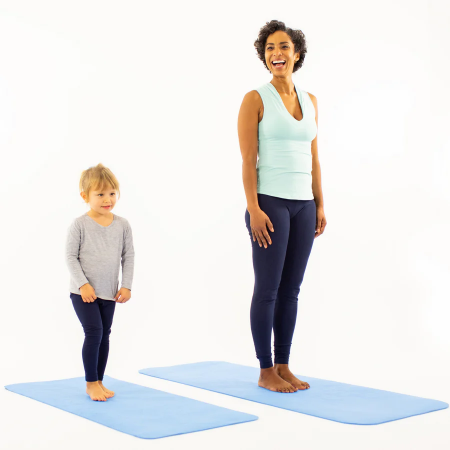 Set Yoga Mama-Copil, saltele asortate si carduri incluse - Wave, albastru [4]