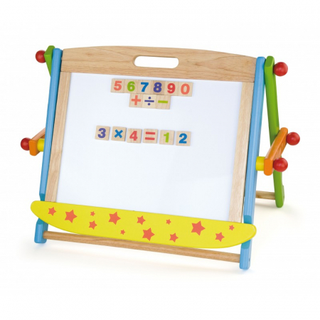 Sevalet de masa cu tabla alba magnetica si neagra, cu accesorii [2]