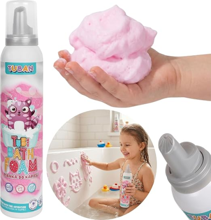 Spuma creativa pentru baie si slime  - TUBI  – ROZ 200 ml [5]